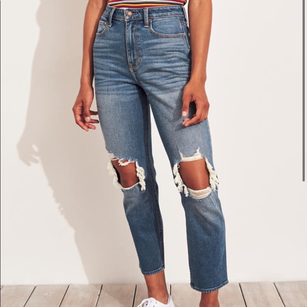 hollister mom jeans size 1L